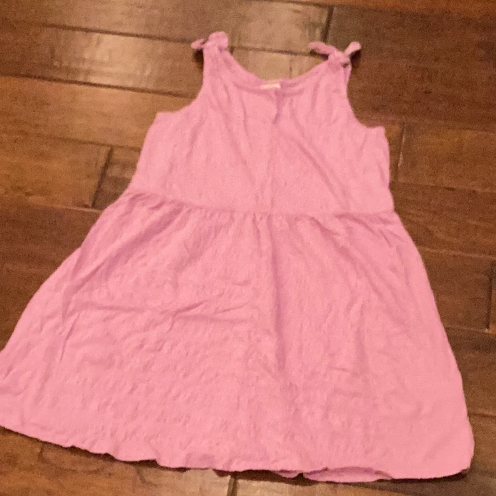 Girls Pink/Purple Knotted-Strap Sundress